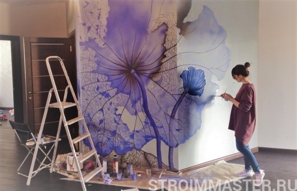 Художественная роспись стен в интерьере Художественная роспись стен в интерьере