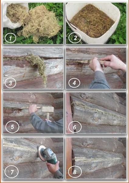 Как конопатить сруб Как конопатить сруб
