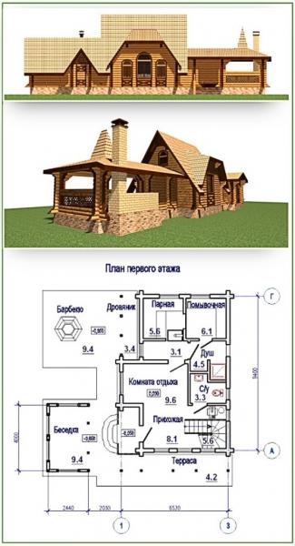 Баня с беседкой под одной крышей – проекты + строительство своими руками Баня с беседкой под одной крышей – проекты + строительство своими руками