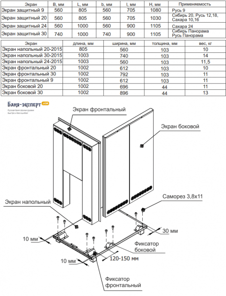 Защита стен бани от жара Защита стен бани от жара