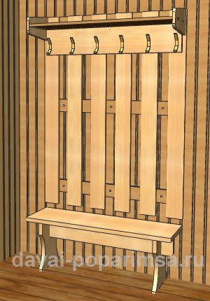 Настенная деревянная вешалка своими руками для бани  Настенная деревянная вешалка своими руками для бани