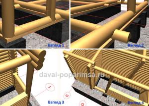 Деревянная баня 5x6 метров &ndash; чертежи бревенчатых стен 