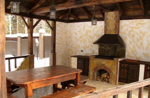 Баня с беседкой под одной крышей – проекты + строительство своими руками Баня с беседкой под одной крышей – проекты + строительство своими руками