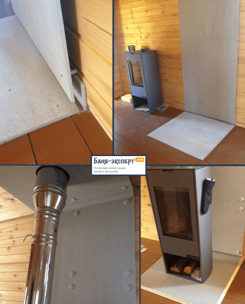 Защита стен бани от жара Защита стен бани от жара