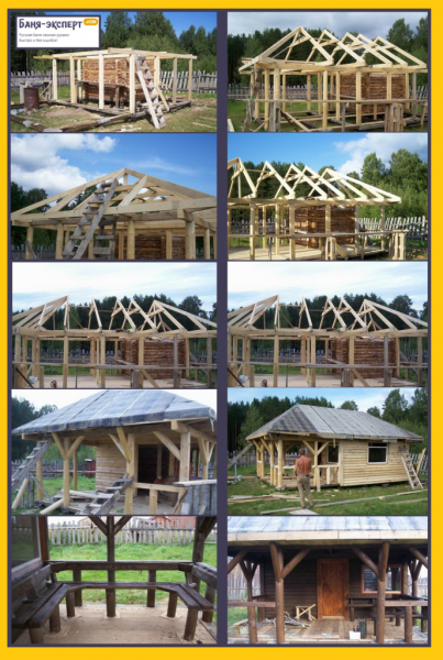 Баня с беседкой под одной крышей – проекты + строительство своими руками Баня с беседкой под одной крышей – проекты + строительство своими руками