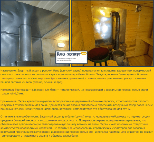 Защита стен бани от жара Защита стен бани от жара