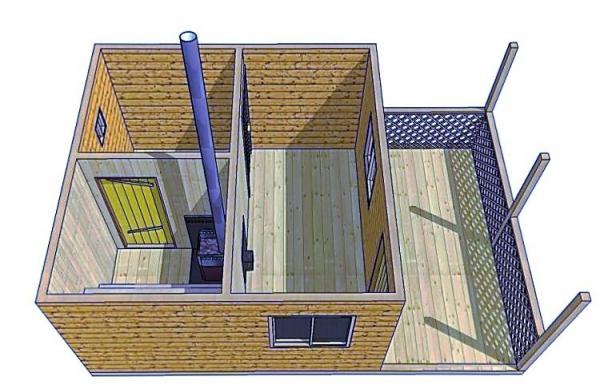 Высота потолка в бане Высота потолка в бане