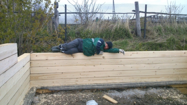 Продолжаем строительство бани весной Продолжаем строительство бани весной