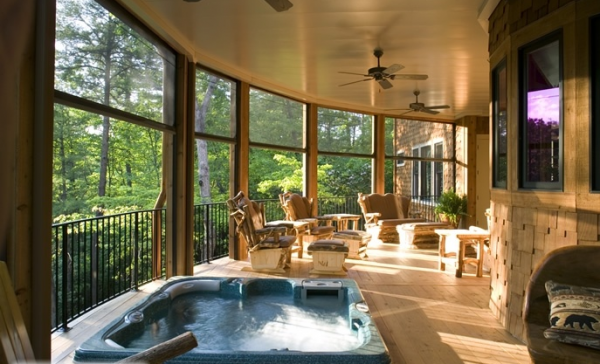 Проекты бань из профилированного бруса с верандой