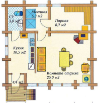План бани 4х5 мойка и парилка отдельно