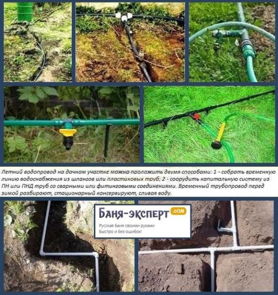 Летний водопровод для бани своими руками Летний водопровод для бани своими руками