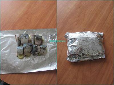  
Скумбрия, запечённая в фольге