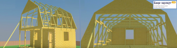 Как сделать крышу с мансардой для бани Как сделать крышу с мансардой для бани