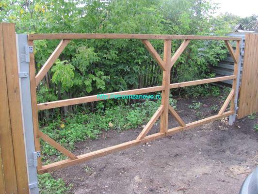 Распашные ворота своими руками  
Распашные ворота своими руками