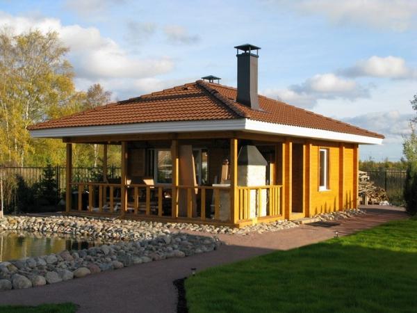 Одноэтажные бани с верандой Одноэтажные бани с верандой