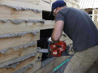 Окосячка в деревянном доме  
Окосячка в деревянном доме