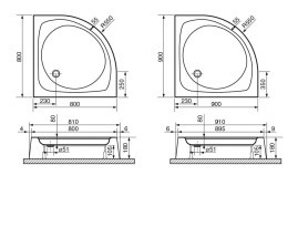 Поддоны для душевой кабины — формы и размеры Поддоны для душевой кабины — формы и размеры