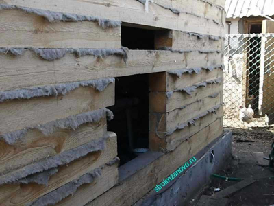 Окосячка в деревянном доме  
Окосячка в деревянном доме