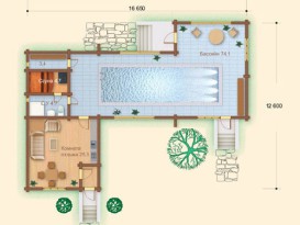 Проекты бань из бруса с бассейном Проекты бань из бруса с бассейном