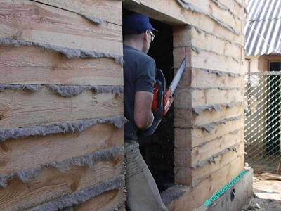 Окосячка в деревянном доме  
Окосячка в деревянном доме