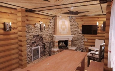 Дизайн комнаты отдыха в бане Дизайн комнаты отдыха в бане