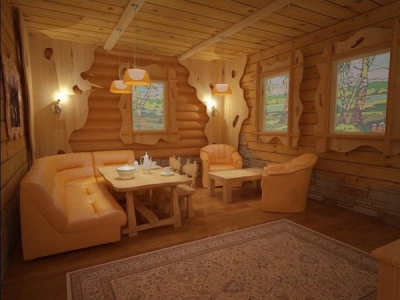 Дизайн комнаты отдыха в бане Дизайн комнаты отдыха в бане