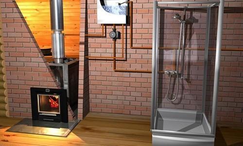 Печь для бани с теплообменником для воды Печь для бани с теплообменником для воды
