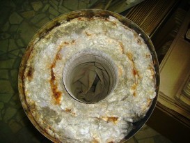 Проход трубы через потолок бани Проход трубы через потолок бани