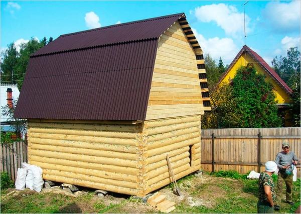 Как сделать крышу с мансардой для бани Как сделать крышу с мансардой для бани