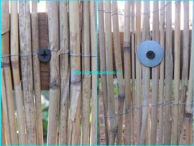 Декоративный забор из тростника  
Декоративный забор из тростника