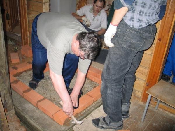 Как установить печь в бане