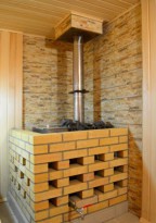 Проход трубы через потолок бани Проход трубы через потолок бани