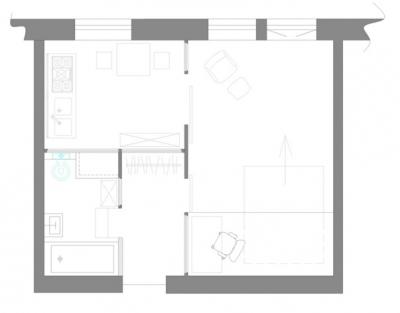 Дизайн однокомнатной квартиры 35 кв. м – фото, лучшие варианты планировок