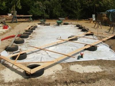 Фундамент из автомобильных покрышек своими руками Фундамент из автомобильных покрышек своими руками