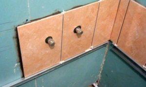 Плитка на гипсокартон в ванной Плитка на гипсокартон в ванной