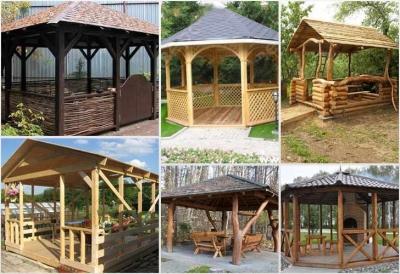 Беседки для дачи своими руками простые: стальные, деревянные, каменные Беседки для дачи своими руками простые: стальные, деревянные, каменные