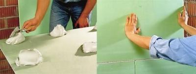 Плитка на гипсокартон в ванной Плитка на гипсокартон в ванной