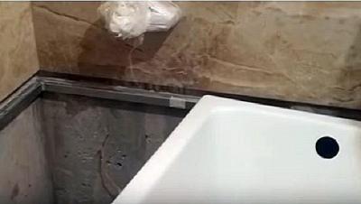 Как заделать стык между ванной и стеной Как заделать стык между ванной и стеной