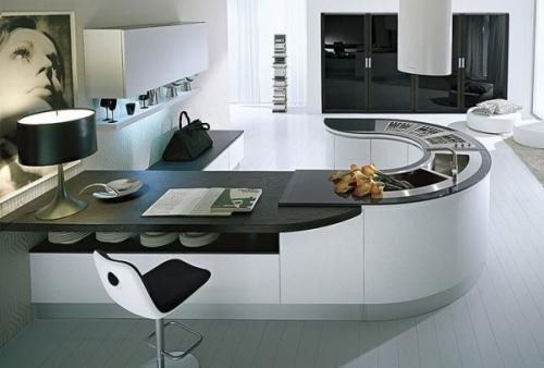 Островная кухня: особенности размещения Островная кухня: особенности размещения