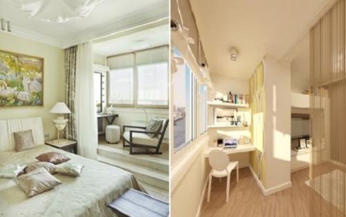 Соединение лоджии с комнатой: основные варианты дизайна