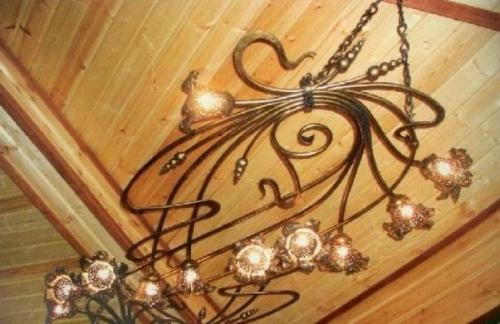 Кованые люстры в интерьере Кованые люстры в интерьере