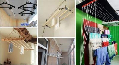 Потолочная сушилка для белья на балкон: разновидности, фото дизайнов и видео с инструкцией по монтажу Потолочная сушилка для белья на балкон: разновидности, фото дизайнов и видео с инструкцией по монтажу