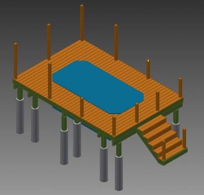 Деревянная терраса вокруг бассейна: проект деревянной террасы, подготовительные этапы и укладки своими руками Деревянная терраса вокруг бассейна: проект деревянной террасы, подготовительные этапы и укладки своими руками
