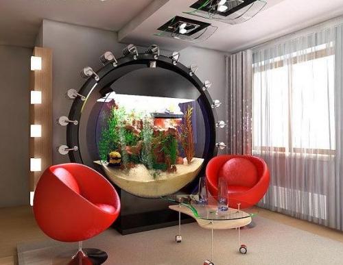 Аквариум в интерьере гостиной Аквариум в интерьере гостиной