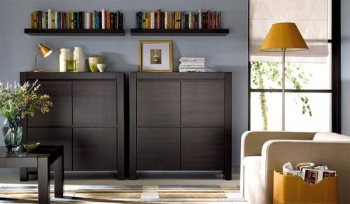 Модульная стенка в гостиной Модульная стенка в гостиной