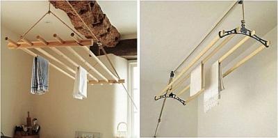 Потолочная сушилка для белья на балкон: разновидности, фото дизайнов и видео с инструкцией по монтажу Потолочная сушилка для белья на балкон: разновидности, фото дизайнов и видео с инструкцией по монтажу
