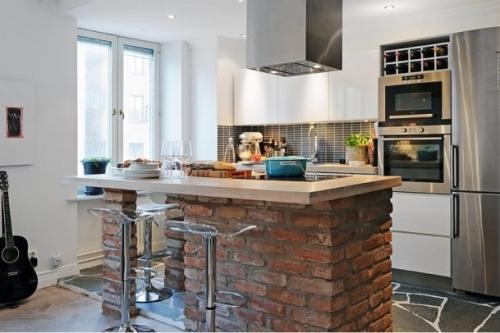 Барная стойка на кухне: варианты расположения