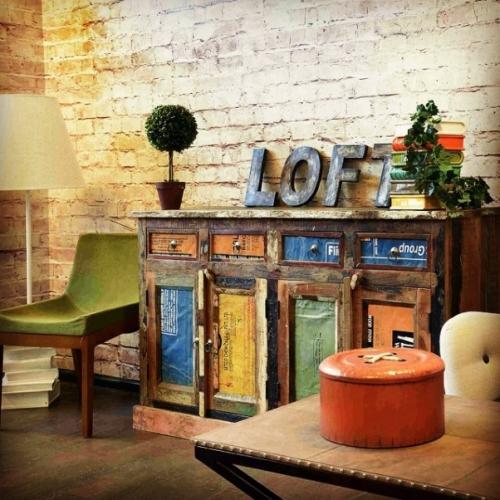 Обустройство и мебель в гостиной стиля лофт Обустройство и мебель в гостиной стиля лофт