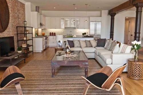 Обустройство и мебель в гостиной стиля лофт Обустройство и мебель в гостиной стиля лофт