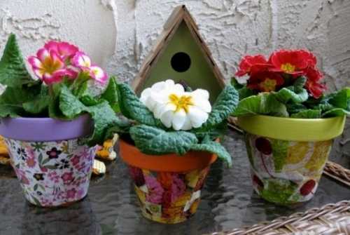 Декор цветочных горшков Декор цветочных горшков
